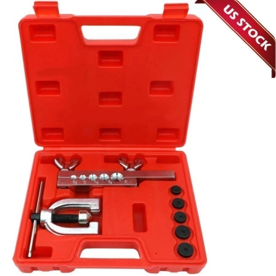 Double Flaring Copper Aluminum Soft Steel Brake Line & Brass Tubing Tool Kit US