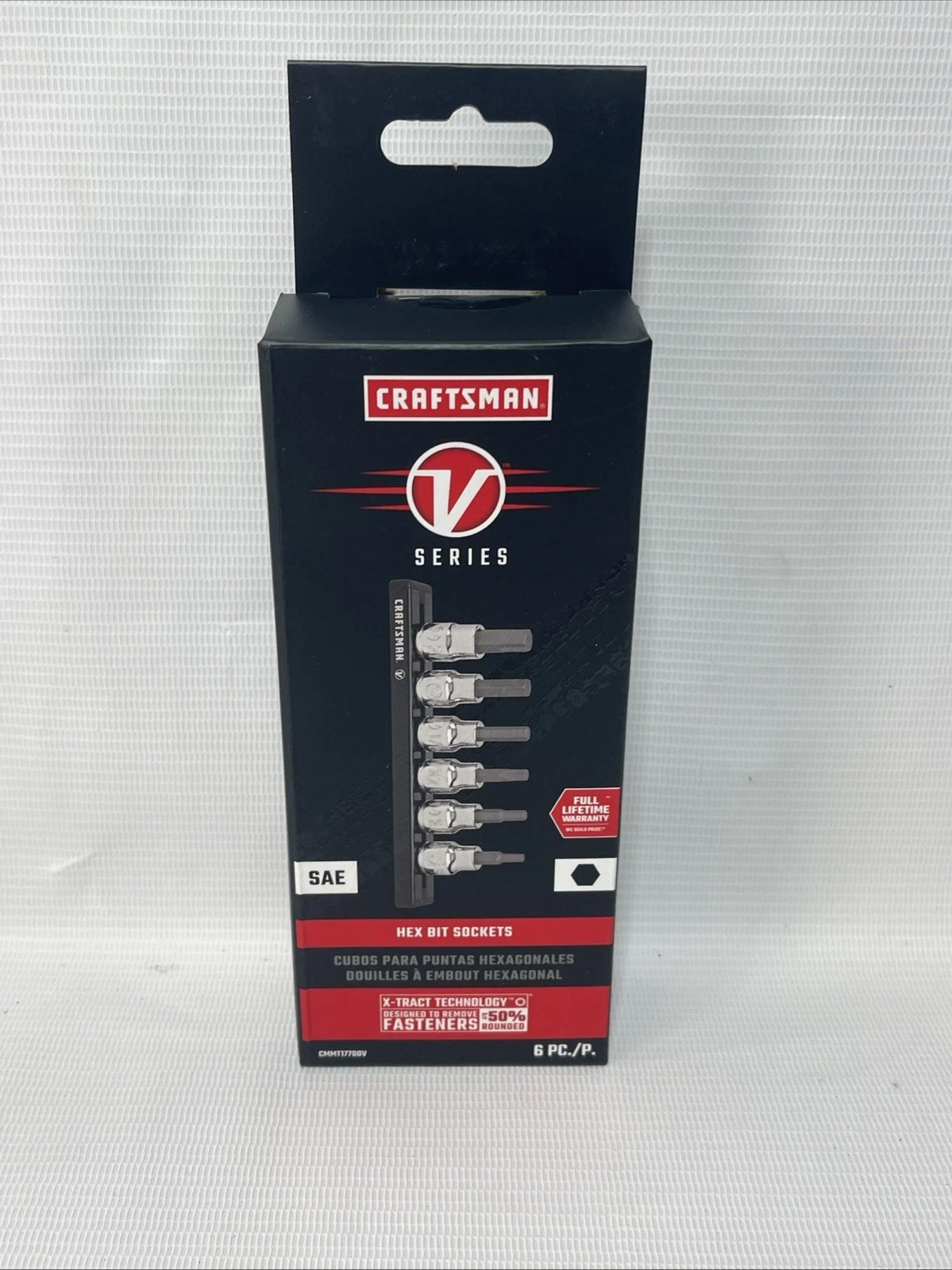 Craftsman V-Series 3/8″ SAE 6 Piece Hex Bit Socket Set CMMT17700V