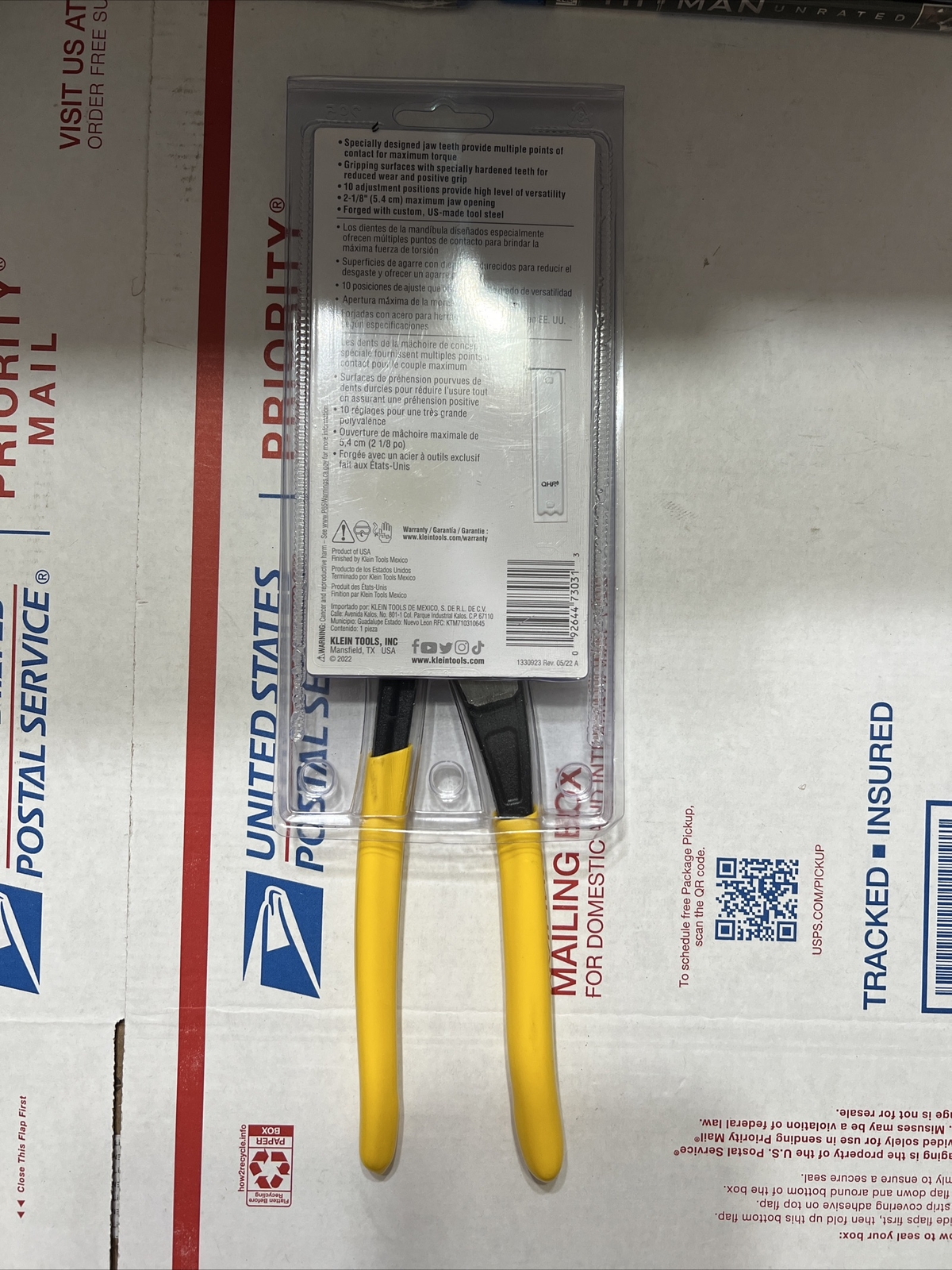 Klein Tools D505-10 Classic Klaw Pump Pliers 10” – NEW – FREE SHIPPING!