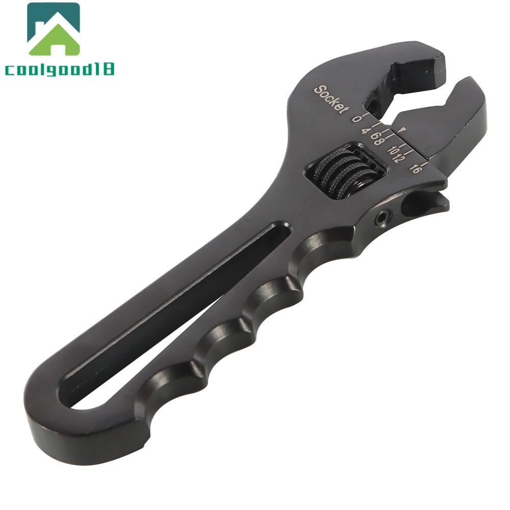 Adjustable Wrench Black Aluminum Tool Spanner for Hose End Fitting 3AN-16AN