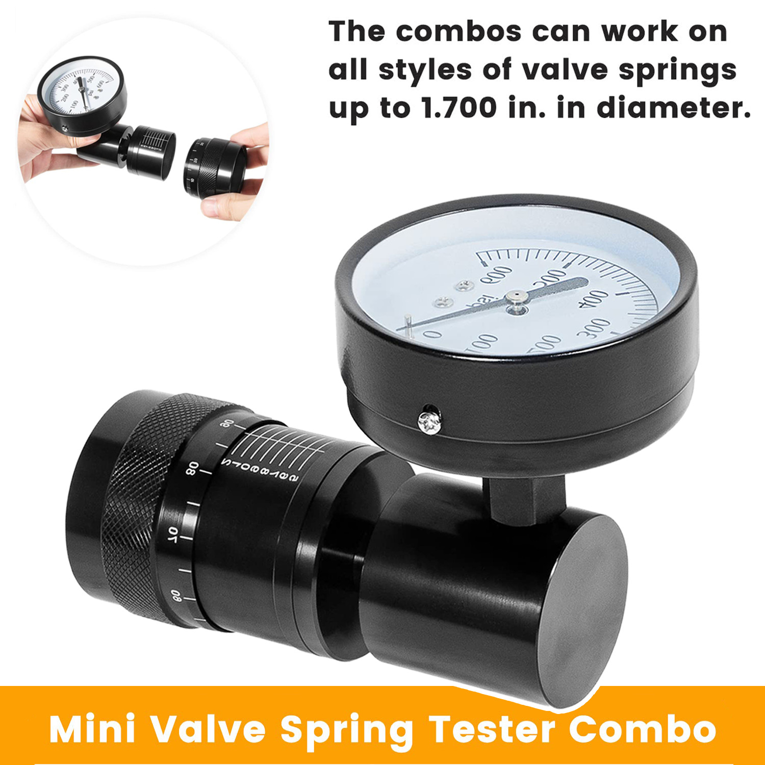 66841 Mini Valve Spring Tester Measuring Combo Round Dial 0-600LB 10LB Increment