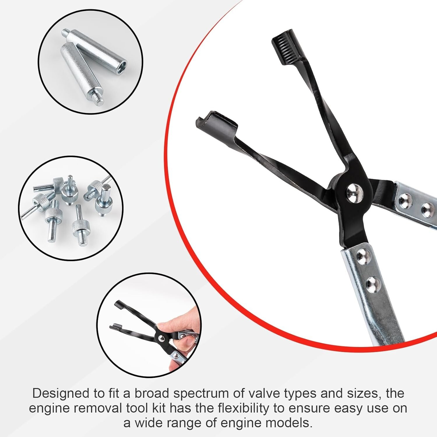 11PCS Valve Seal Removal Tool Disassembly Plier Variety Socket Sizes Most Engine