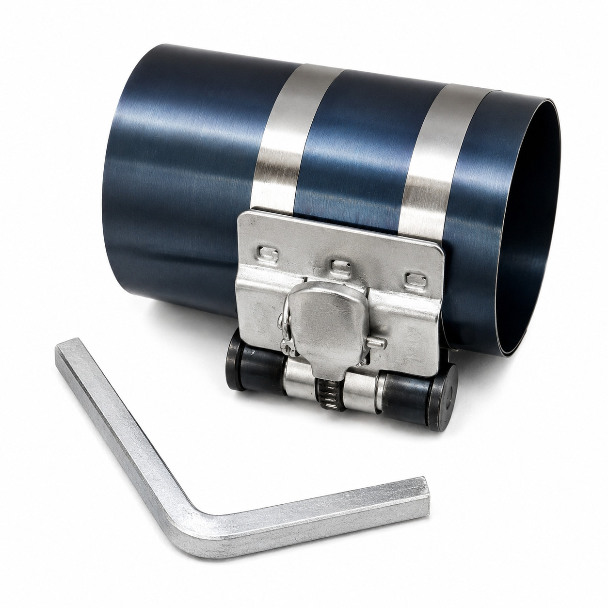 Piston Ring Compressor Professional Piston Install Tool with Wrench 2 1/8″ to 7″