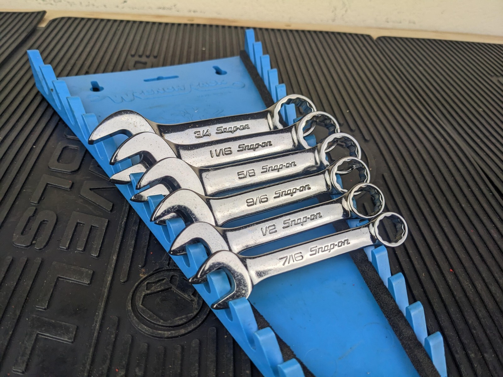 #az555 Snap-On 12 Pt 6 Piece 7/16″-3/4″ Midget Combination Wrench Set OXI706B