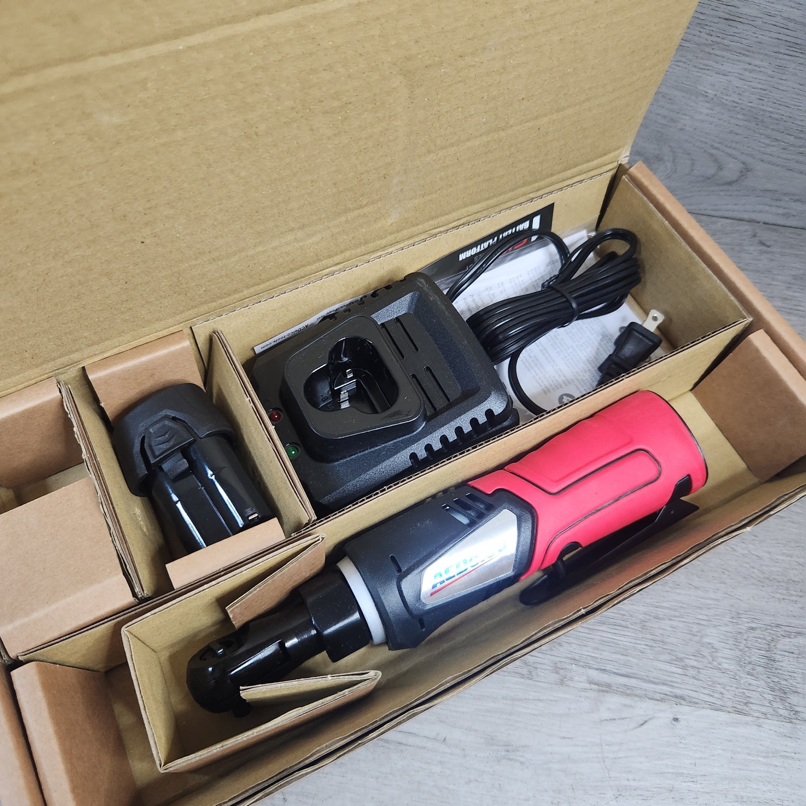 ACDelco ARW1207 1/4 Ratchet Wrench Built In LED Light Rechargeable Li-ion 12volt