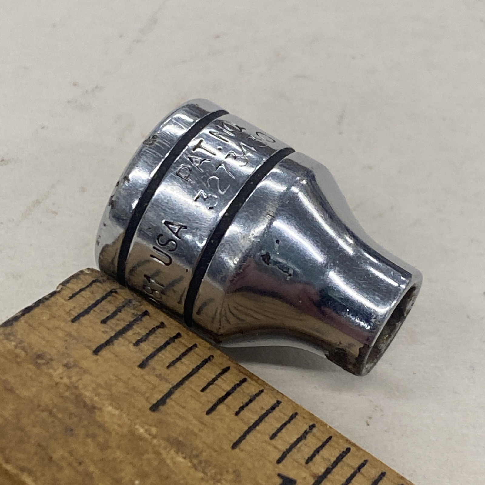 Snap On USA Tools FS081 3/8″ Drive 1/4″ 6PT Shallow Chrome Socket, M0275
