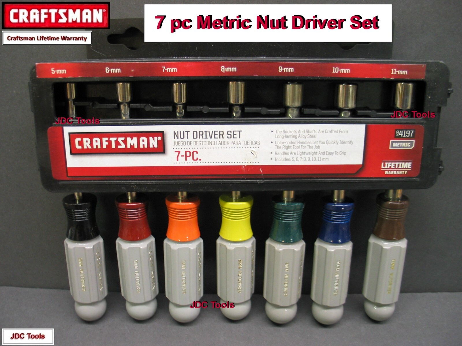 CRAFTSMAN 14 pc SAE and METRIC Nut Driver set MM Inch Piece NEW 7