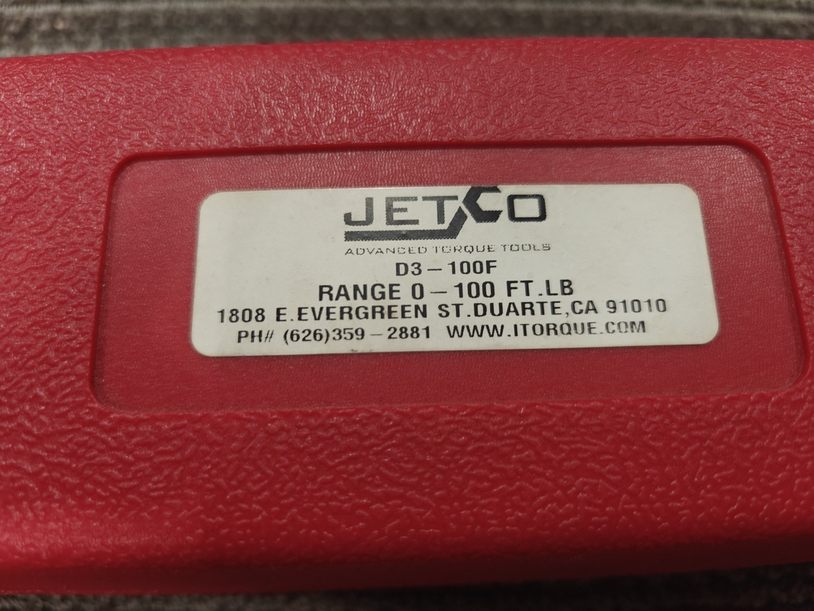 JETCO D3-100F-SS DIAL TORQUE WRENCH 1/2″ 0 TO 100 FT.LB