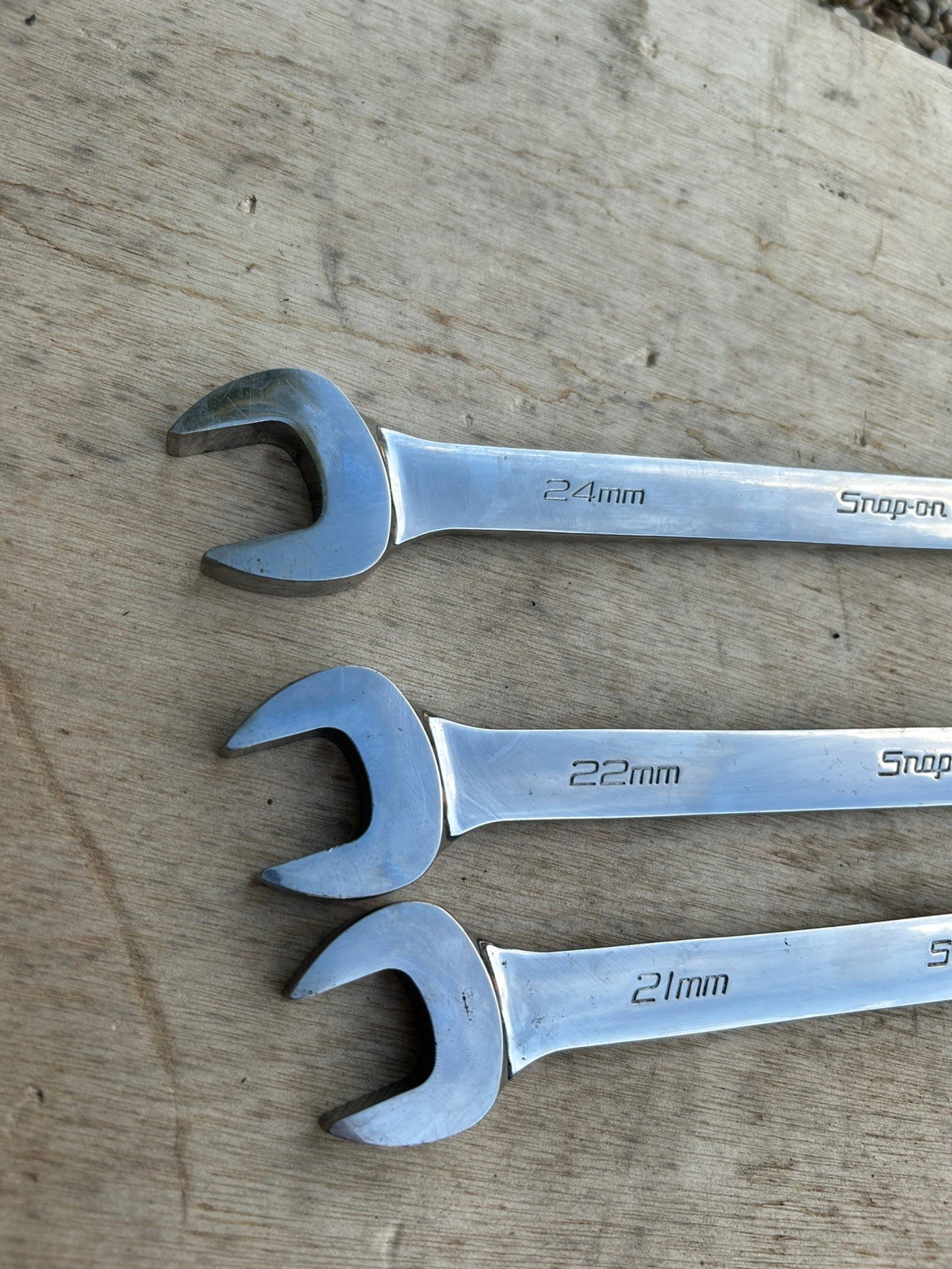 Snap On Tools USA 21, 22, 24mm Combination Spanner