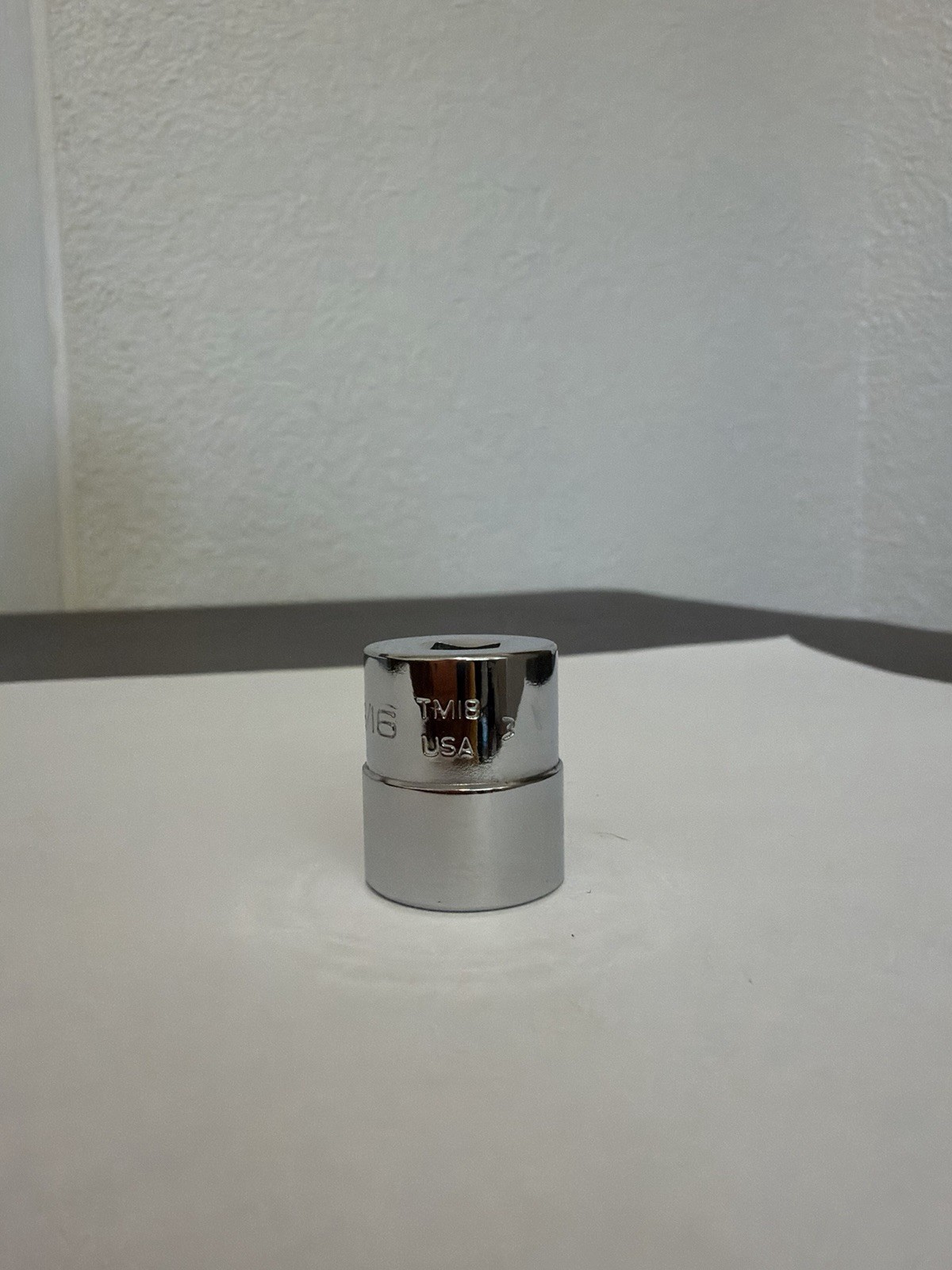 SNAP ON 9/16″ TM18 1/4″ DRIVE SAE 6 POINT SHALLOW CHROME SOCKET TM 18 9/16 «