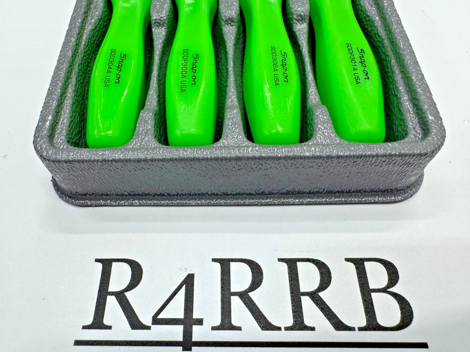 Snap-on Tools USA NEW GREEN 4pc Mini Hard Grip Combo Screwdriver Set SDDX40AG
