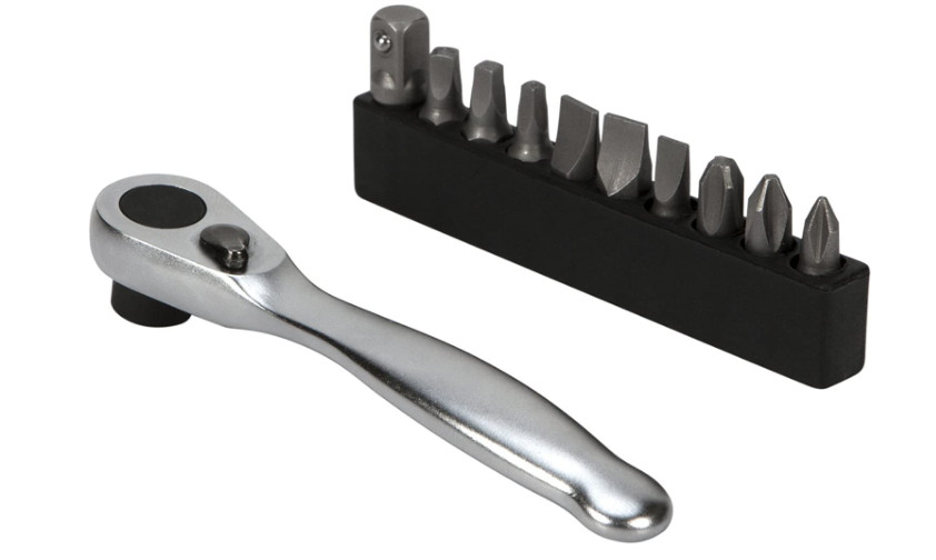 Herramienta Incluye Diez Brocas Y Soporte Ideal Para Trabajos Estrechos de 1/4