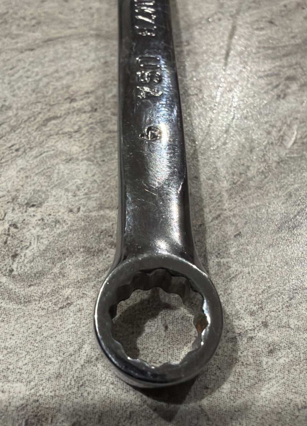 Snap On Tools Open End Combination Short Wrench 7mm, OEXM7B, 12pt, New Logo