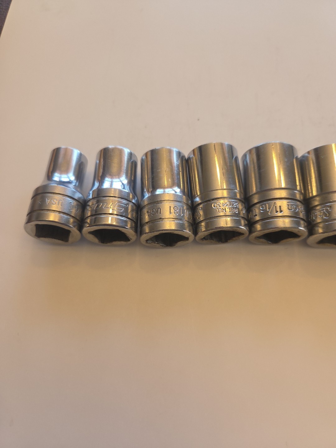 Snap On Tools 1/2″ Drive 11 Piece SAE Shallow 6 Point Socket Set 7/16″ – 1-1/16″