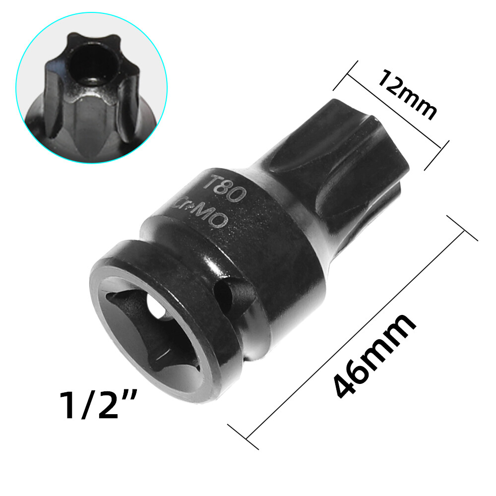 vw audi 6pc 1/2″ DR Impact Star Torx Bit Socket Set T55 T60 T70 T80 T90 T100 M14