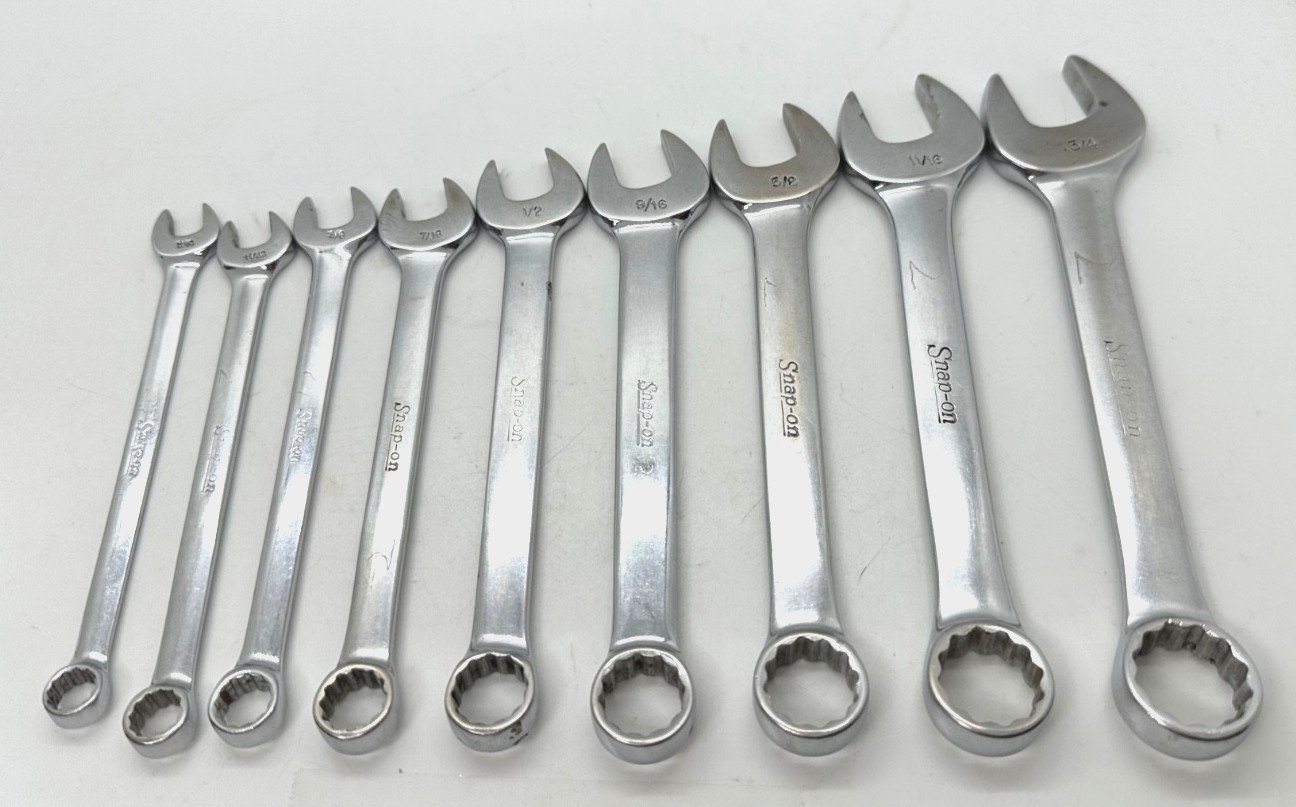 🇺🇸 SNAP ON Tools USA 5/16″- 3/4″ Wrench Set SAE Combo Short Stubby 12PT DR Lot