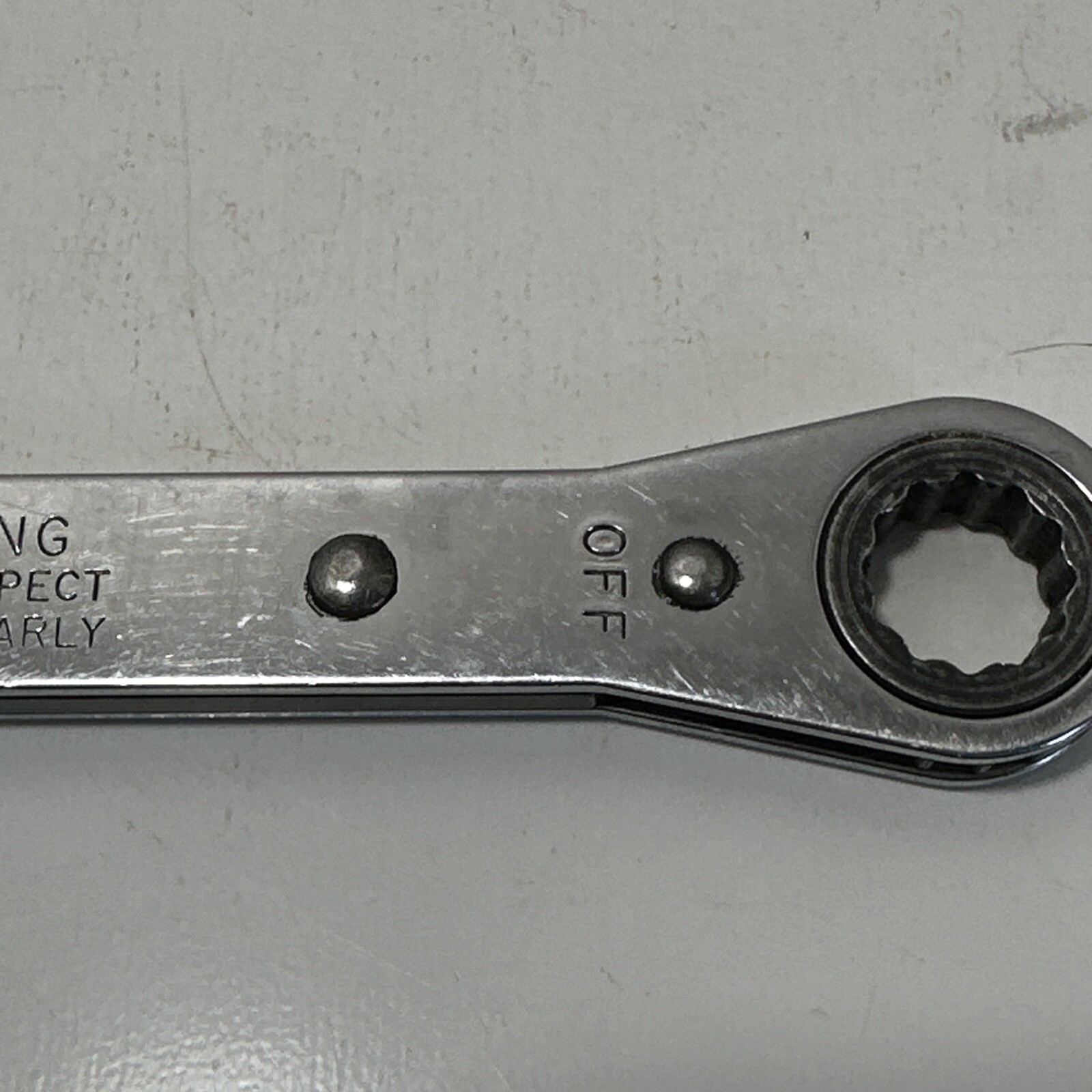 Snap On RBM1415 14mm x 15mm double ratcheting box wrench 12 point 1985 GUC