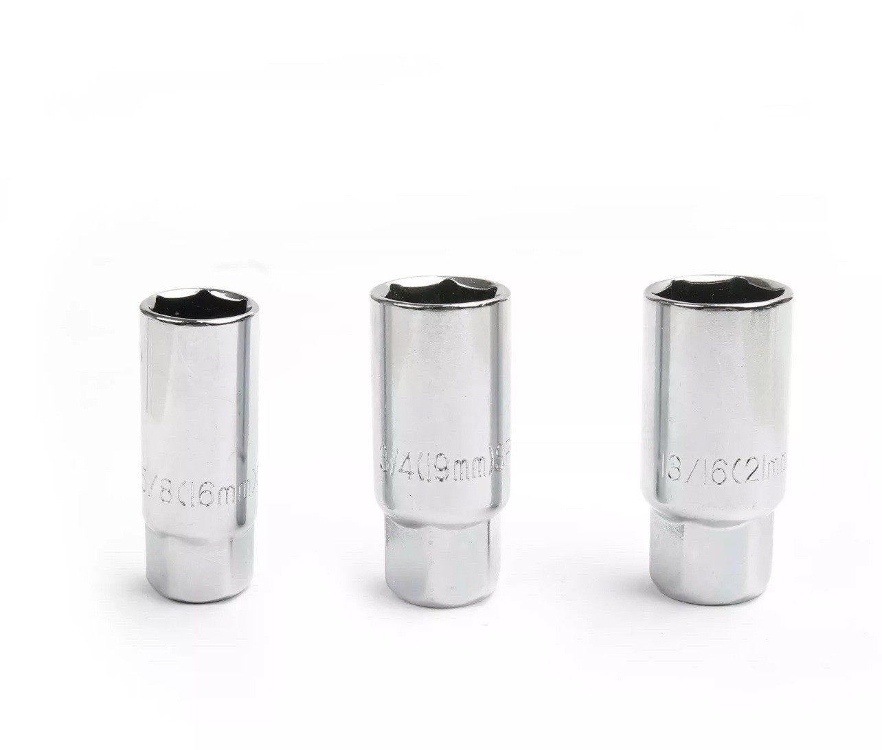 Hyper Tough 3/8″ DRIVE SPARK PLUG SOCKET SET 5/8″ 16mm • 3/4″ 19mm • 13/16″ 21mm