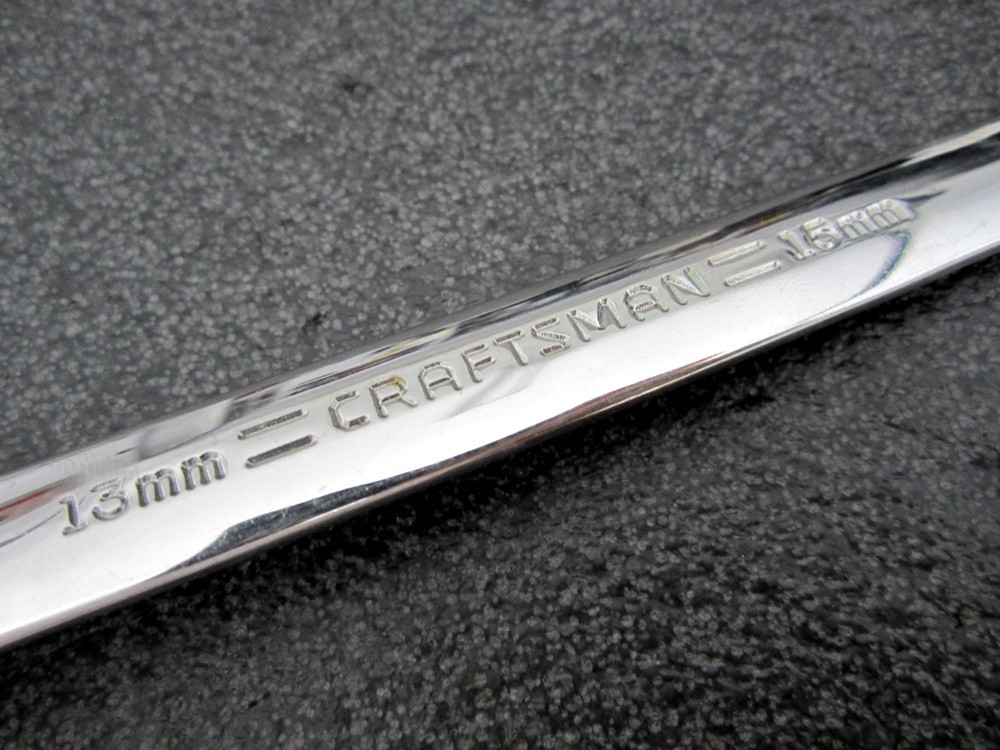 Vintage Craftsman 13mm x 15mm Offset Box End Wrench 44362 Polished Made in USA