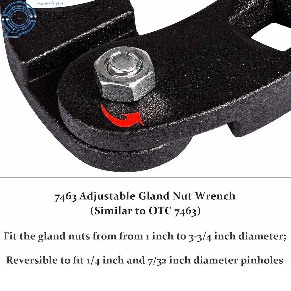 Adjustable Gland Nut Wrench 7463 Small Pin Spanner Tools for Hydraulic Cylinders