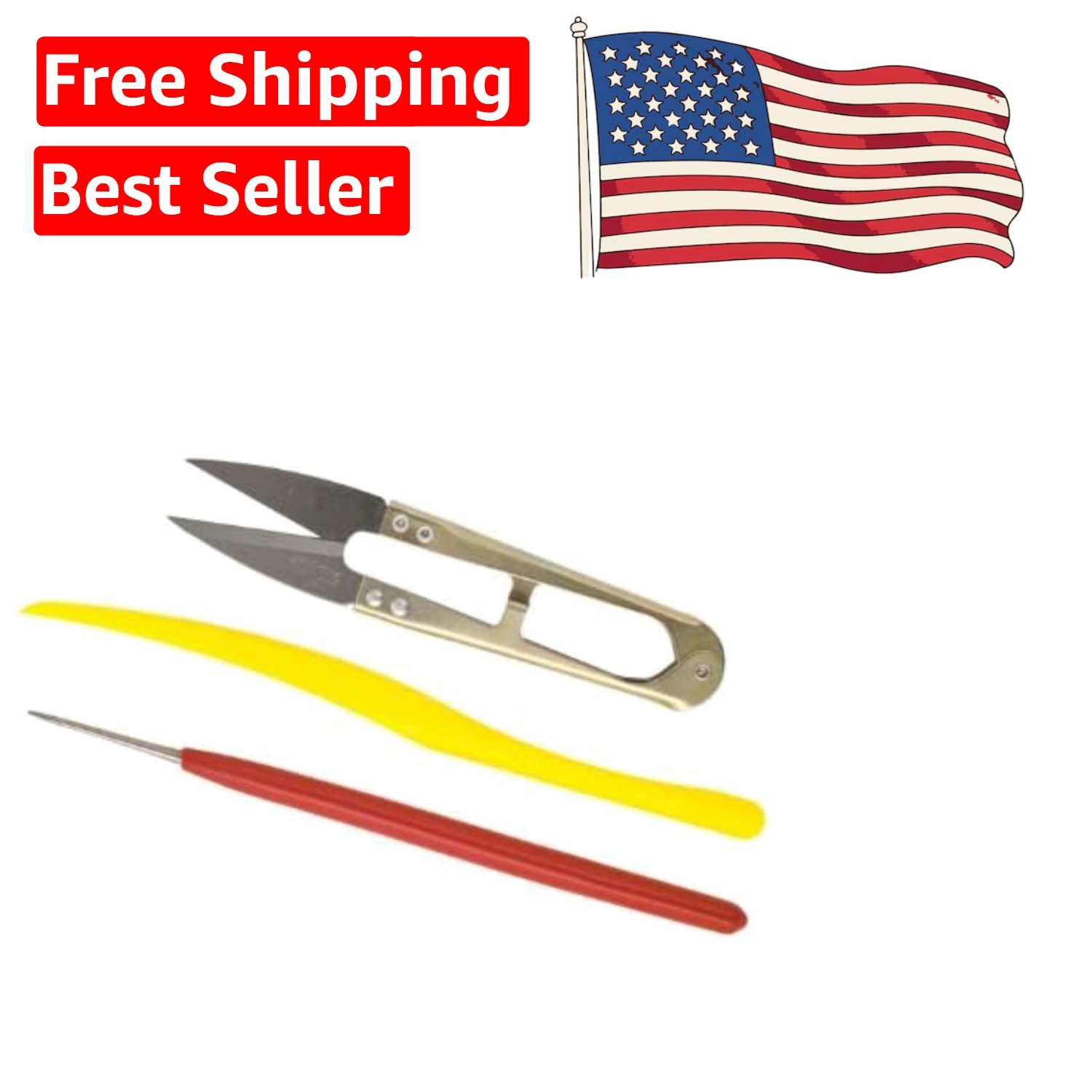 Complete Thread Tool Combo Package: Burnishing Tool, Clippers & Thread Pick