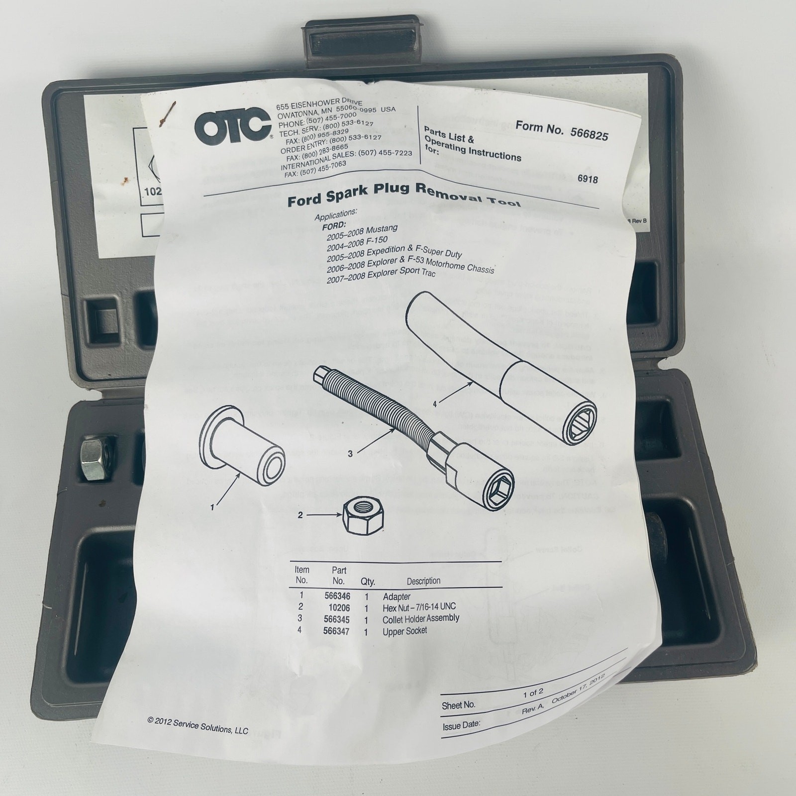 OTC Tools 6918 Spark Plug Remover Removal Tool Set Kit FORD Triton 3V 5.4L 4.6L