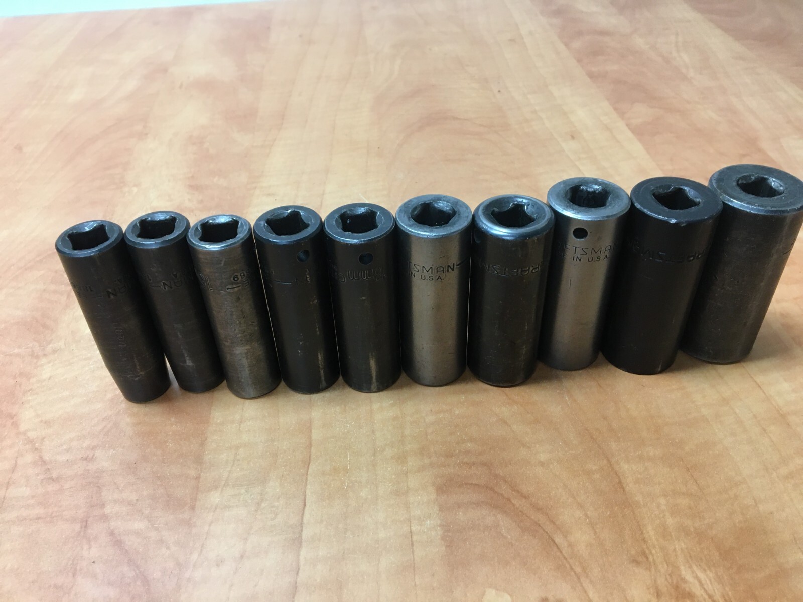CRAFTSMAN 1/2″ DR METRIC DEEP IMPACT SOCKET SET 13 14 15 17 18 19 21 22 24 27mm
