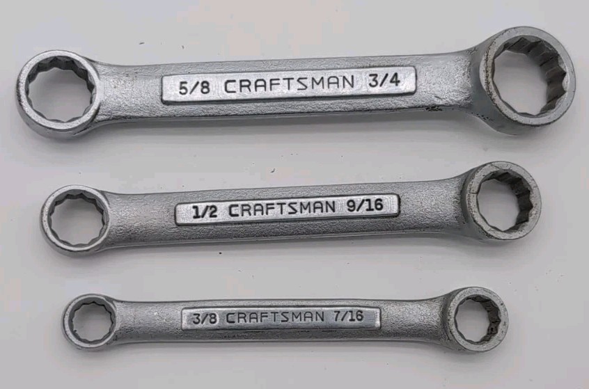 Craftsman USA 3 Piece Stubby Double End SAE Wrench Set – VV/ Made In USA