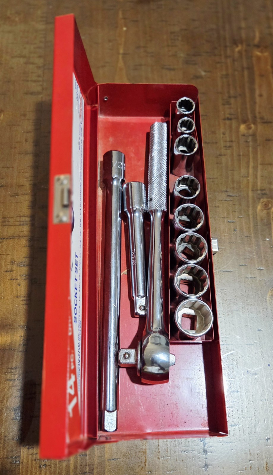 Vintage Master Mechanic 1/2″ Drive Socket Wrench Set – 12 Pieces Made in Taiwan