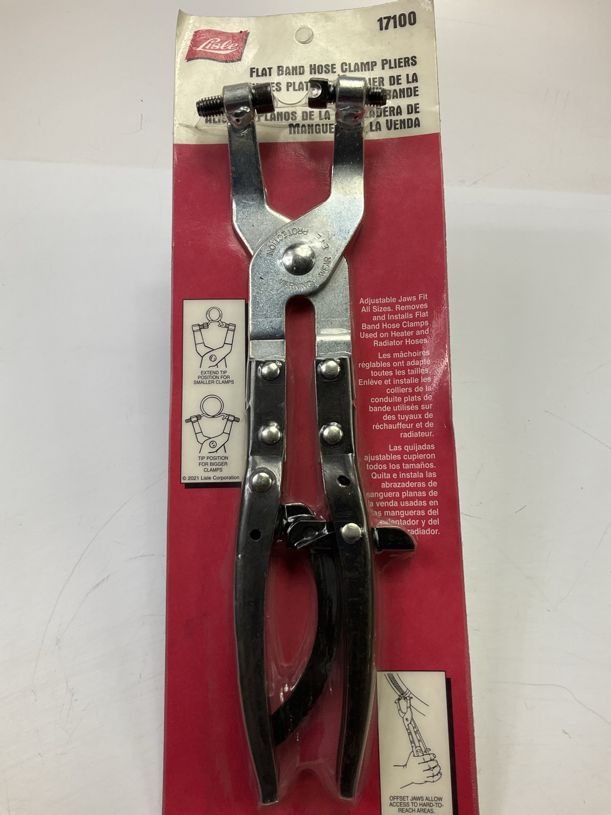 Lisle 17100 Adjustable Hose Clamp Pliers, Made In USA