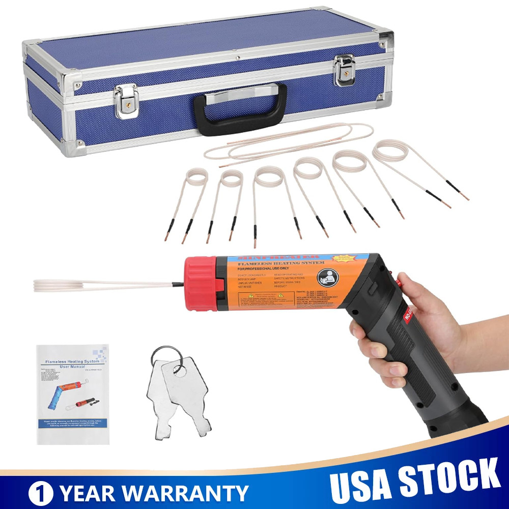 Magnetic Induction Heater Kit for Rusty Screw Removing with 8 Coils and Box