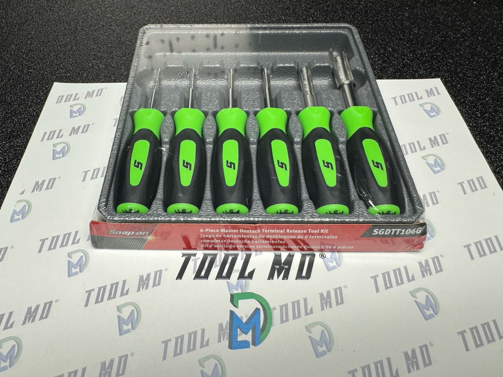 Snap-on Tools USA NEW 6-Piece GREEN Soft Grip Terminal Tool Kit SGDTT106