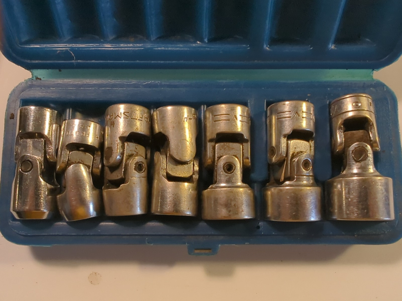 3/8″ Drive 7Pc 3/8-3/4. Mix Branded Universal Flex Socket Set Asst 6 &12 Pt