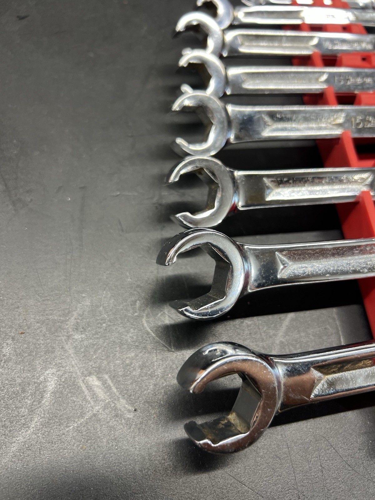 SNAP-ON 8 STD & METRIC DOUBLE END FLARE NUT WRENCH SET RXM SERIES