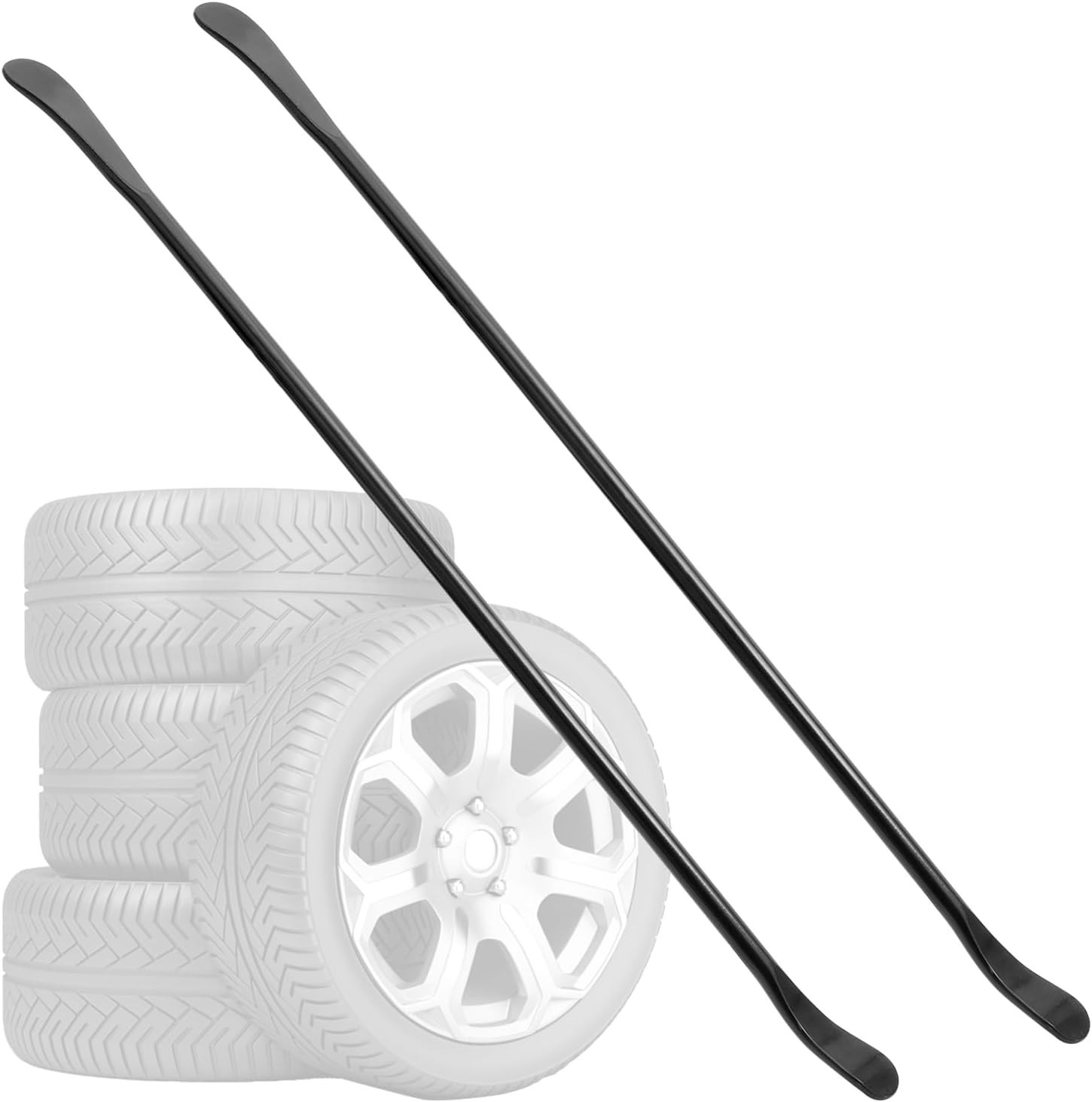 Tire Mount and Demount Iron Tubeless Tire Removal Tool 37 in Black 2-Pack