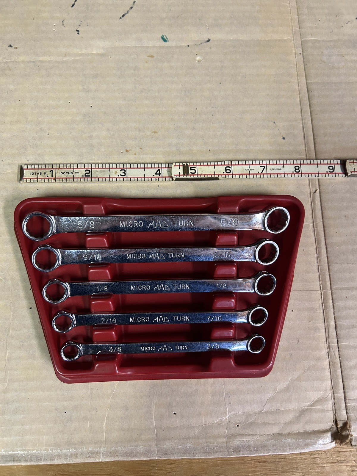 MAC Tools 3/8″ – 5/8″ 5 pc SAE 12pt Micro Turn Double Box End Chrome Wrench set