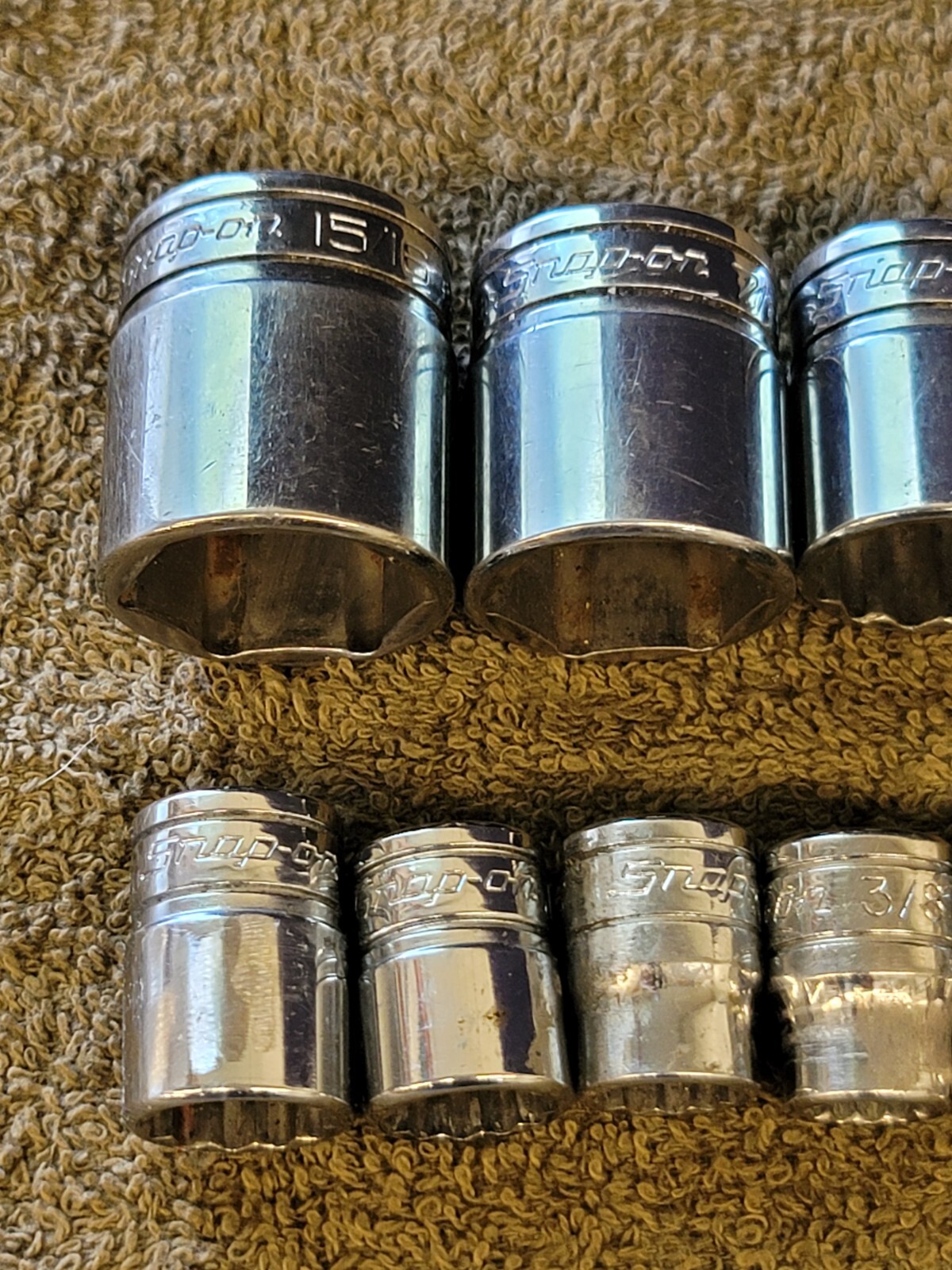 11 Snap-on F301 241 181 Socket Set 3/8″ Drive Sae 15/16 7/8 3/4 5/8 1/2 5/16 1/4
