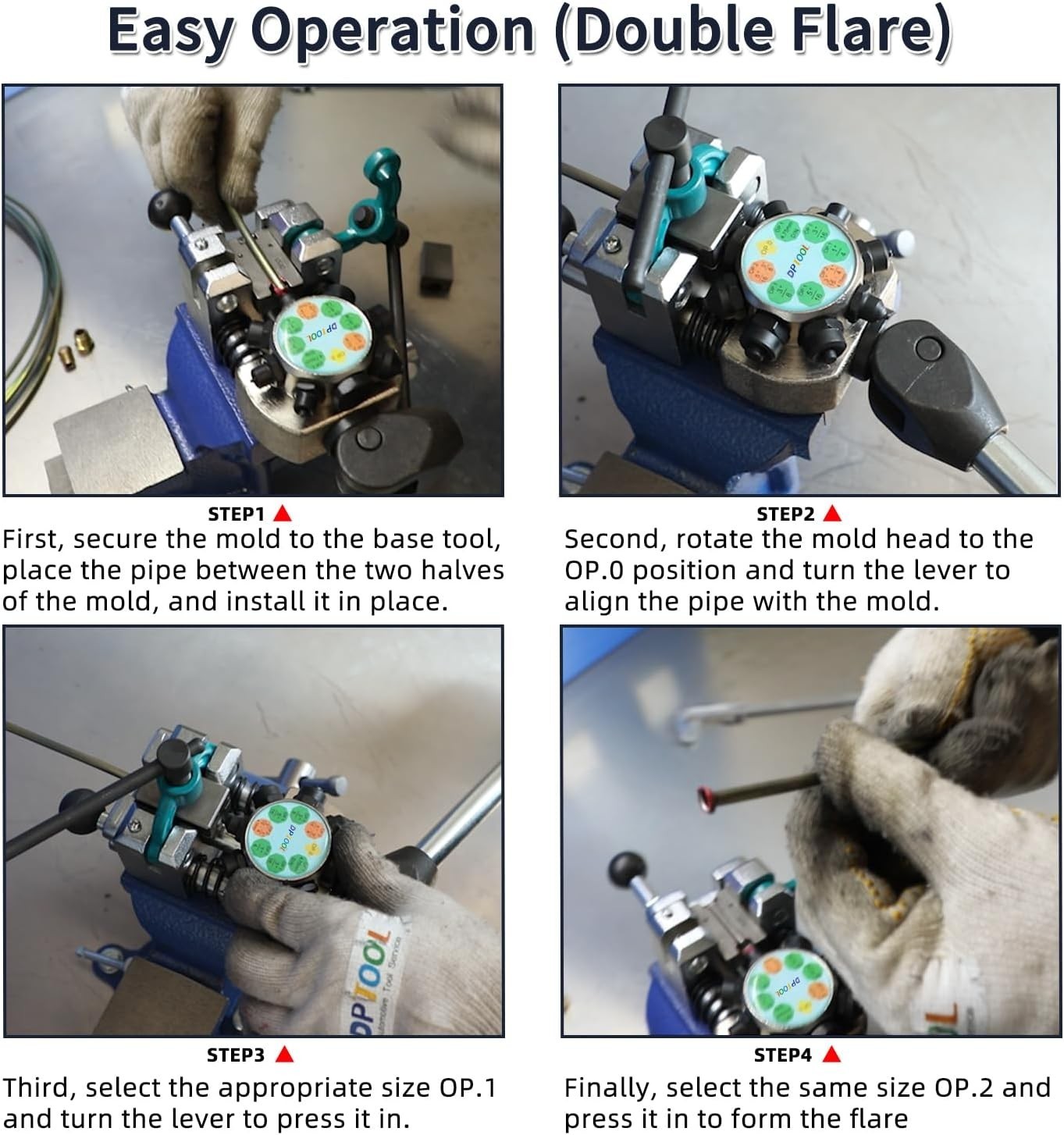 Durable Brake Line Flaring Tool Kit – 37° & 45° Flare Options for All Tubing