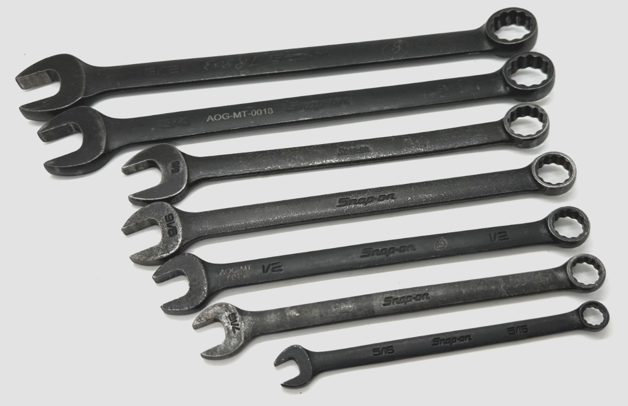 🇺🇸 Snap On Tools 5/16” – 13/16″ SAE Combination WRENCH Set 12-PT Lot Offset