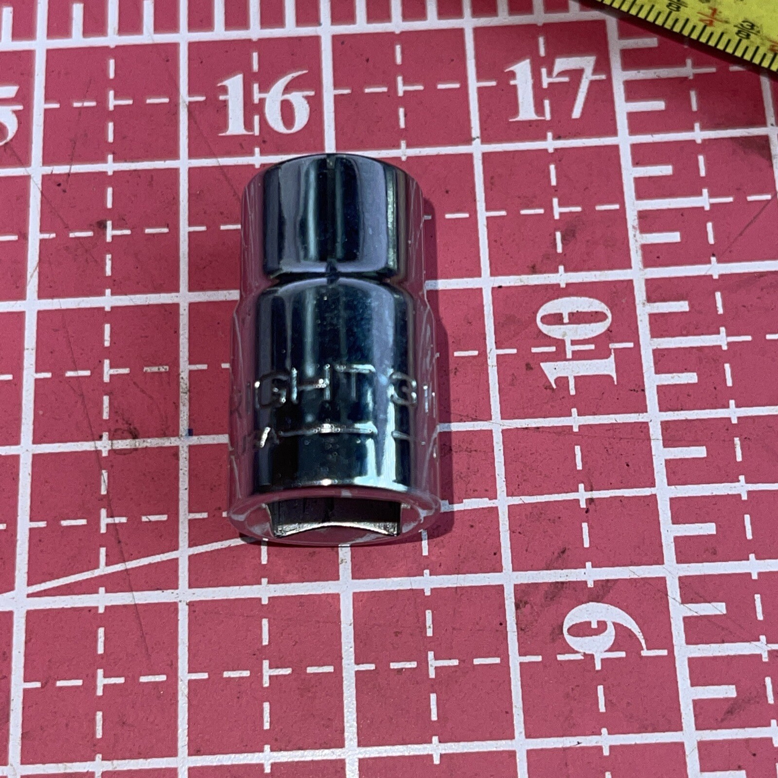NOS Wright USA 3112 3/8 In SAE 3/8” Drive 12 Point Socket Vintage