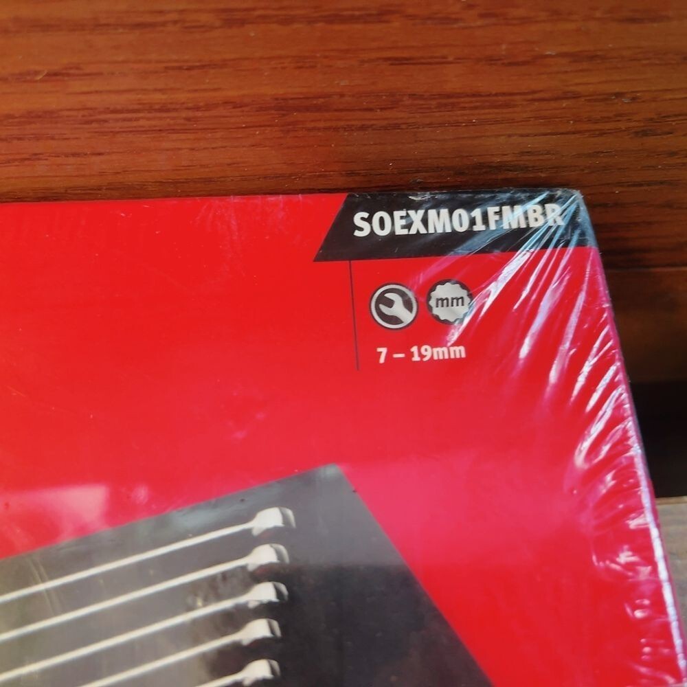 Snap-on Tools SOEXM01FMBR 13Pc Metric Combination Wrench Set RED Foam 7-19mm New