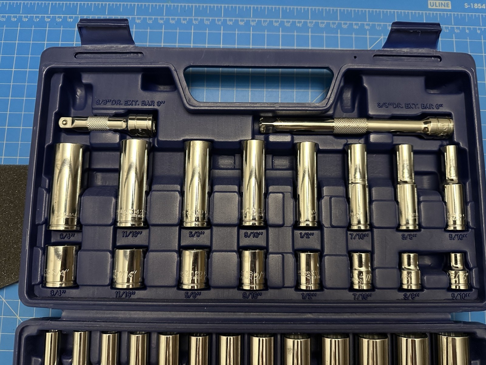 Williams JHW50666 3/8″ Drive Metric/SAE Socket Set [47-piece]