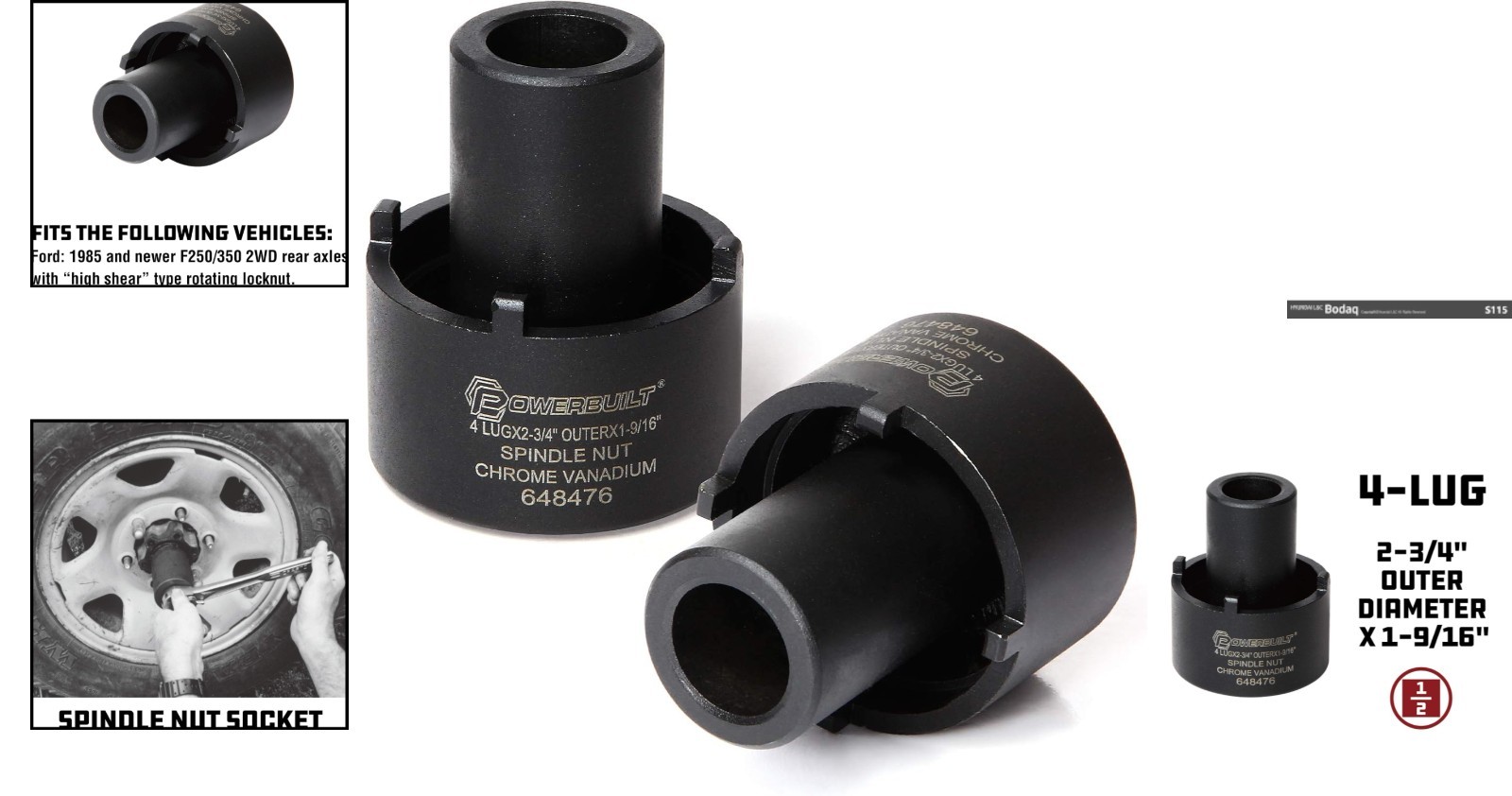 Professional Grade Spindle Nut Socket – Chrome Vanadium, Ford 2WD Compatible