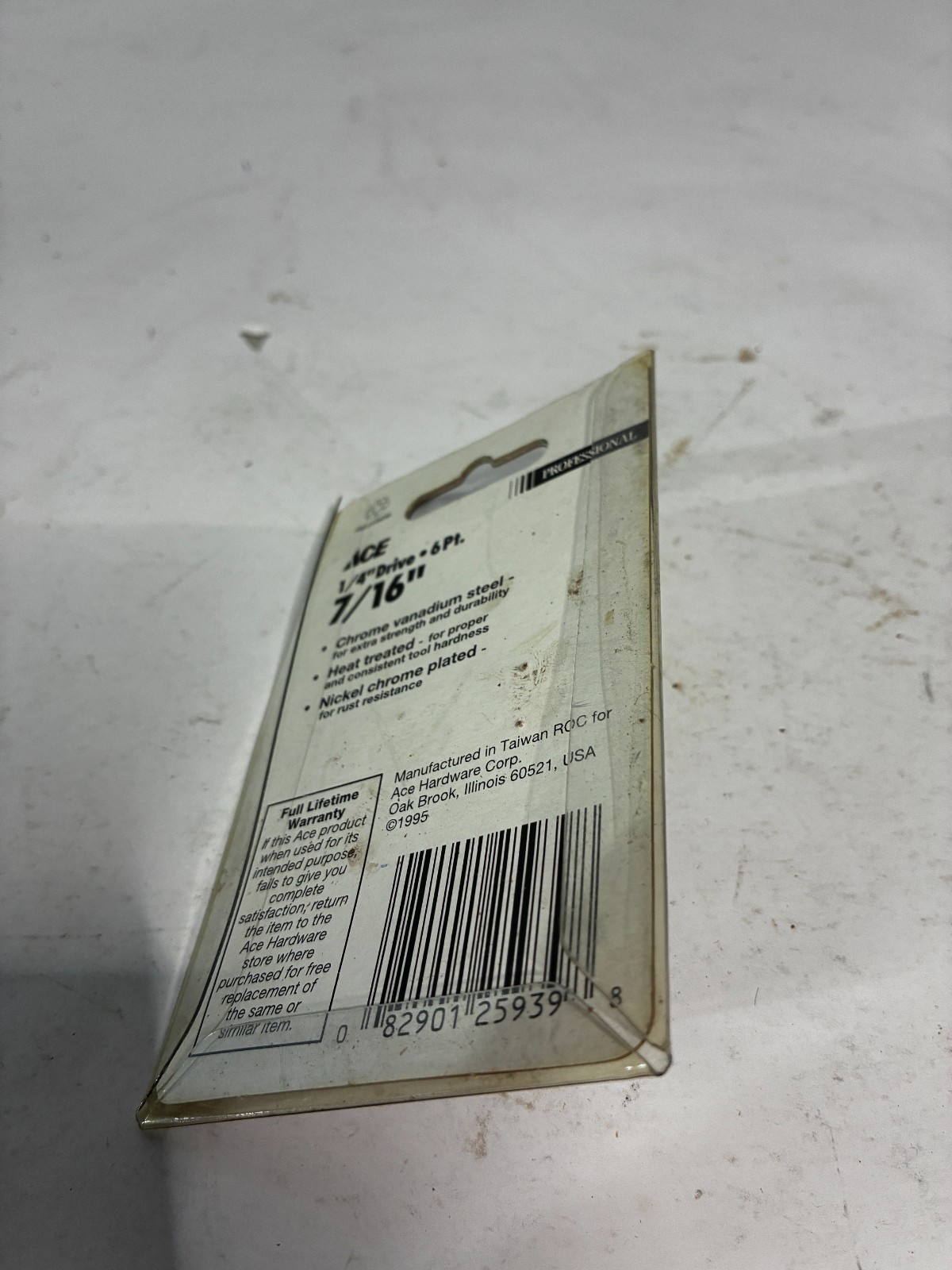 Ace 7/16 SAE Socket 1/4 Drive 6 Point Chrome Vanadium New Sealed Vintage 25939