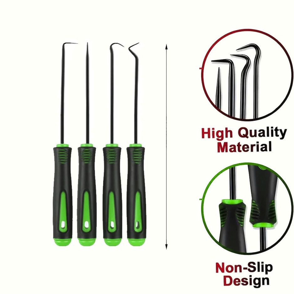 10pcs Precision Pick & Hook Set Mini O-Ring Seal Gasket Remover Tools – NEW