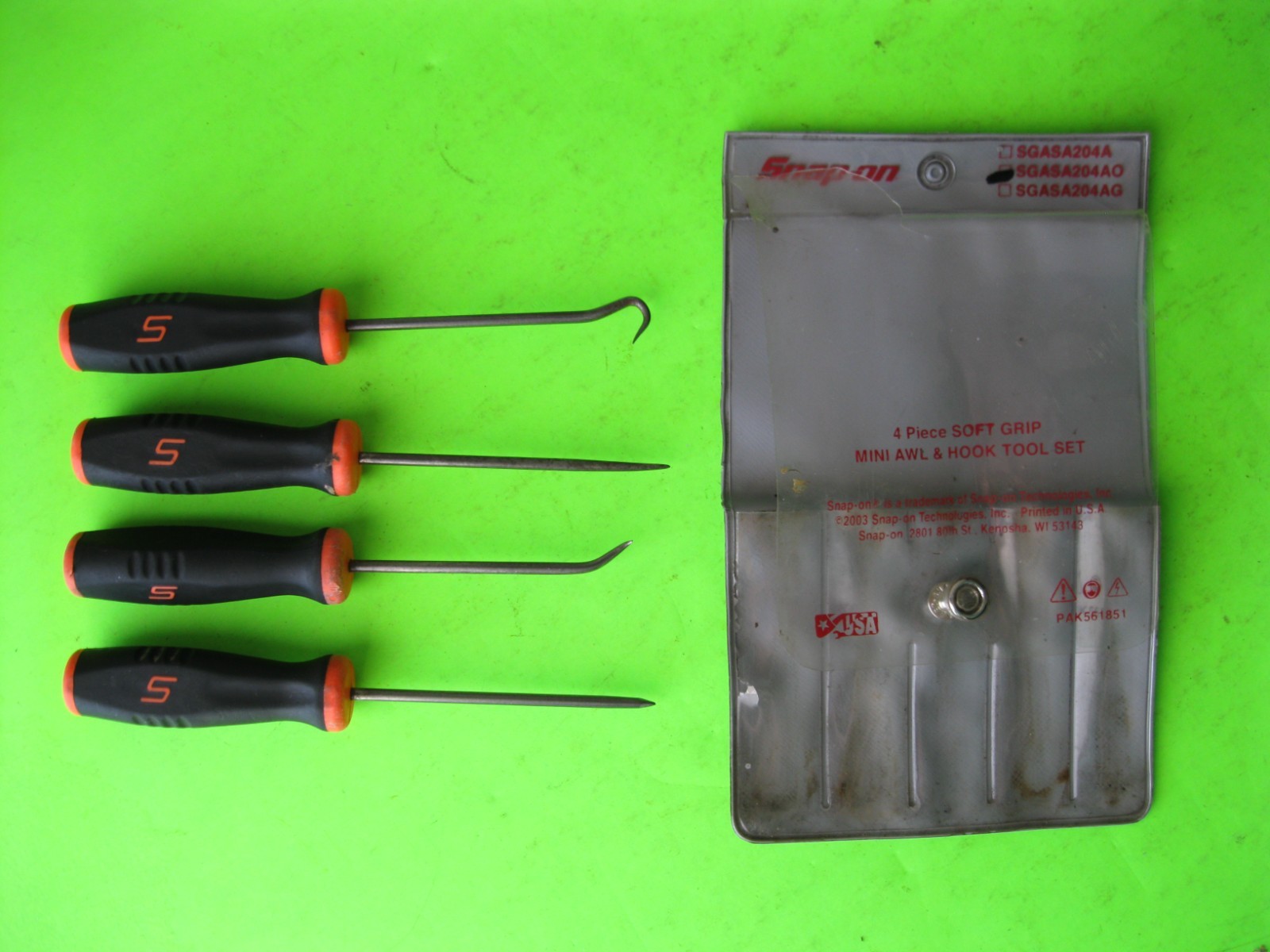 Snap On Mini Soft Grip Awl Hook Pick Set USA