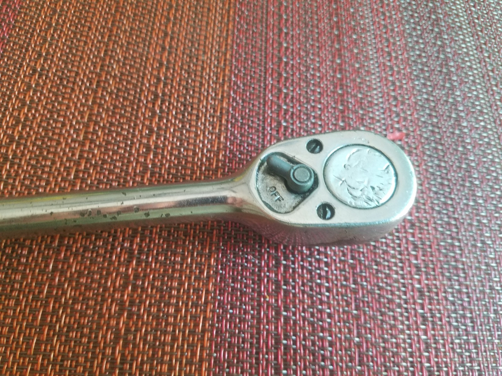 Snap On 3/8″ DRIVE 7-1/2″ LONG CHROME RATCHET WRENCH # F-71-G USA