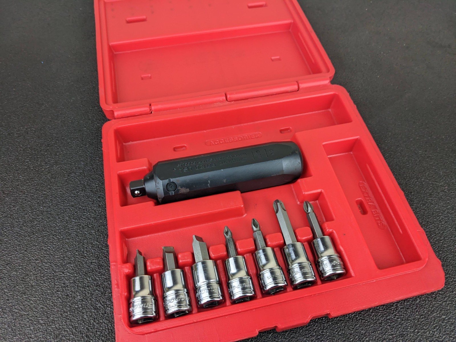 #bo117 Snap On Tools PIT208 EPIT208 3/8” Impact Driver Set 8 pcs with Case