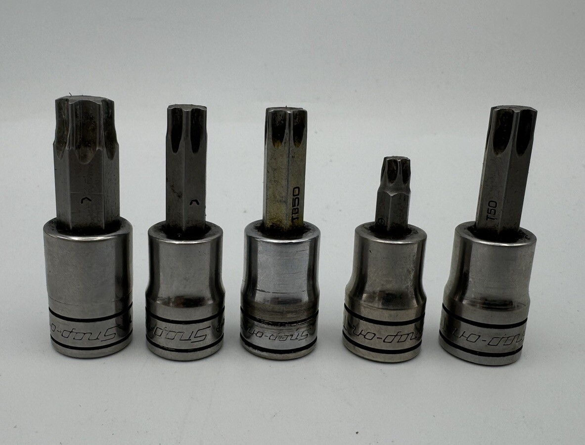 Snap On Torx 3/8 Socket Lot Of 5 ,T55,T47,TB50,T50 &T30
