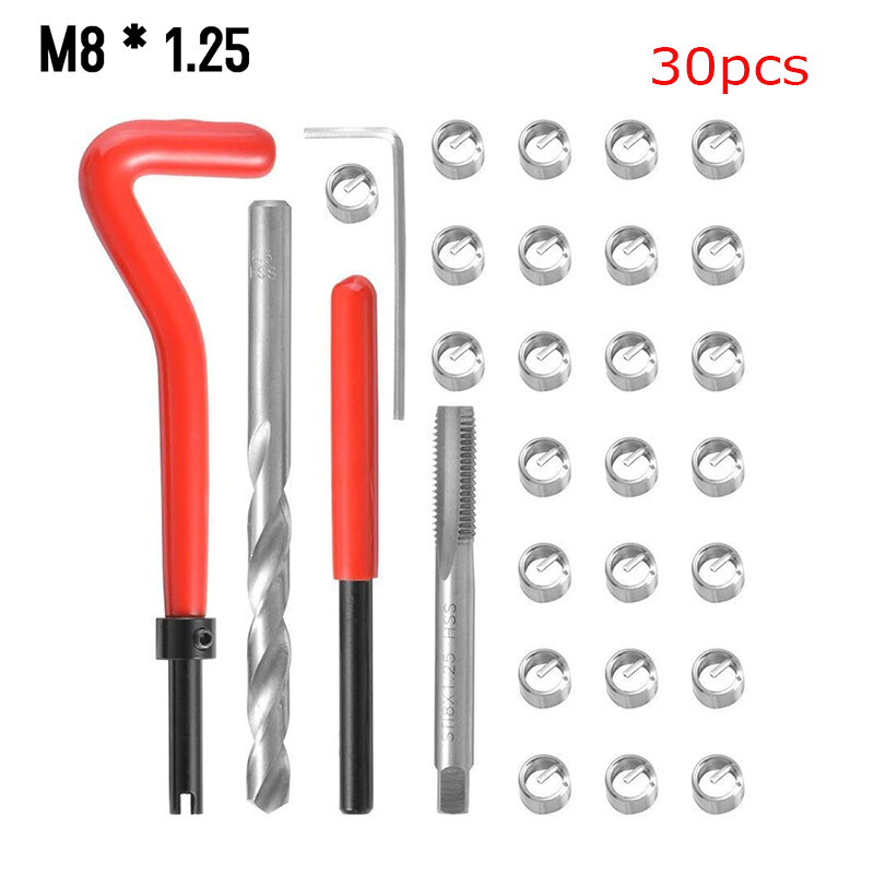 Car Pro Coil Tool Car Metric Thread Helicoil Repair Insert Kit M5/M6/M8/M10/M12